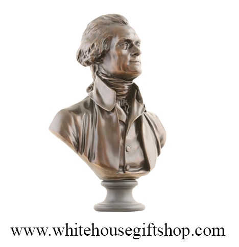 Thomas Jefferson President Library Art Bust Statue Sculpture by Orlandi 13" Tall 