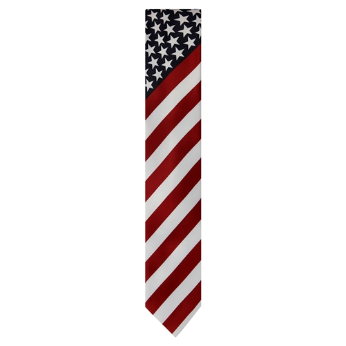 American Flag Neck Tie In Presidential Gift Box