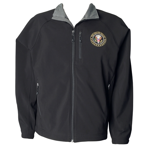 The White House Seal bomber style Jacket, Black, Fully Gray Fleece ...